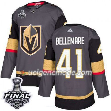 Herren Eishockey Vegas Golden Knights Trikot Bellemare 41 2018 Stanley Cup Final Patch Adidas Grau Authentic